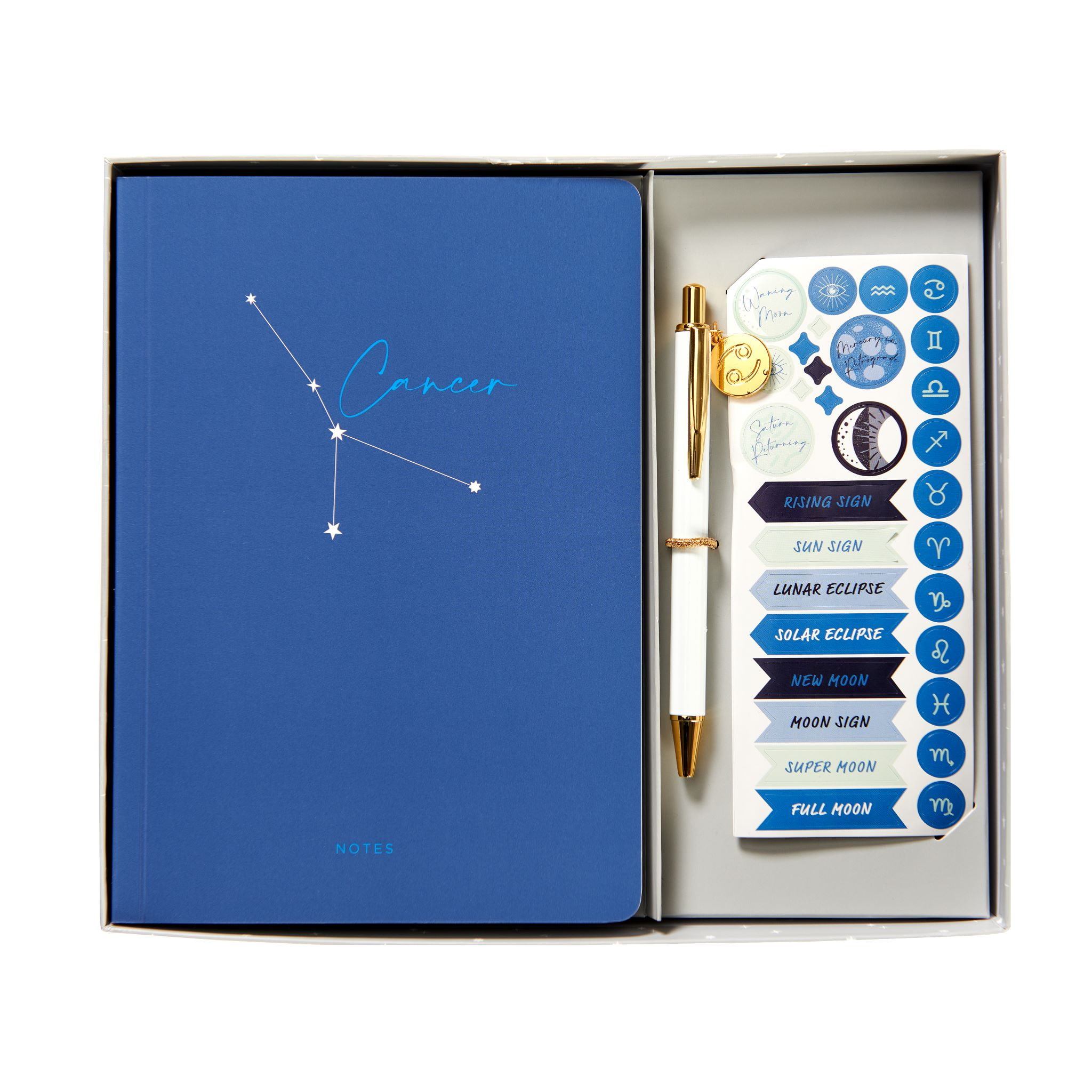 Gartner Studios Cancer Casebound Blank Diary & Journal with Pen, Blue, 5.75" x 8.12", 96 Pages