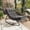Dark Grey, variant on IdealHouse Outdoor Rocking Chair with Thick Waterproof Cushion, Adjustable Metal Frame Patio Rocker with 300 Lb Capacity, High-Density Foam Padding, Easy-Clean Fabric for Garden, Poolside