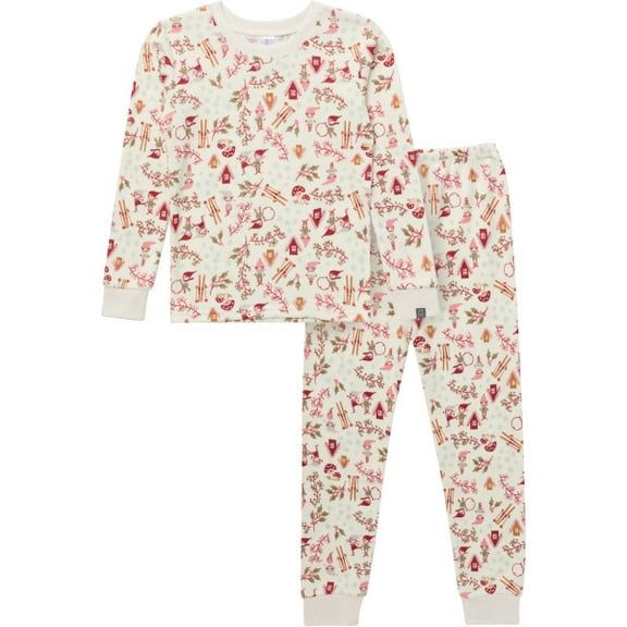 Modern Moments by Gerber Toddler Girl Footless Pajama Set, Sizes 12 Months - 7 Kids
