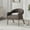 Coffee, variant on Mid Century Modern Accent Chair with Open Back Design and Weathered Rubberwood Legs for Living Room Dining Room Bedroom Lounge