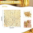 thumbnail image 2 of Uxcell 25 Pcs Hojas de Oro Variegadas de 5.5" x 5.5" Hojas de Foil Imitación para Manualidades, Marcos de Fotos, Uñas y Decoración de Artes DIY, Rayas Marrones, Nubes de Suerte Espiral de Oro, 2 of 6