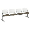 thumbnail image 4 of KFI Studios KOOL 4 Seat Reception Bench, White Back, Grape Seat, 4 of 6
