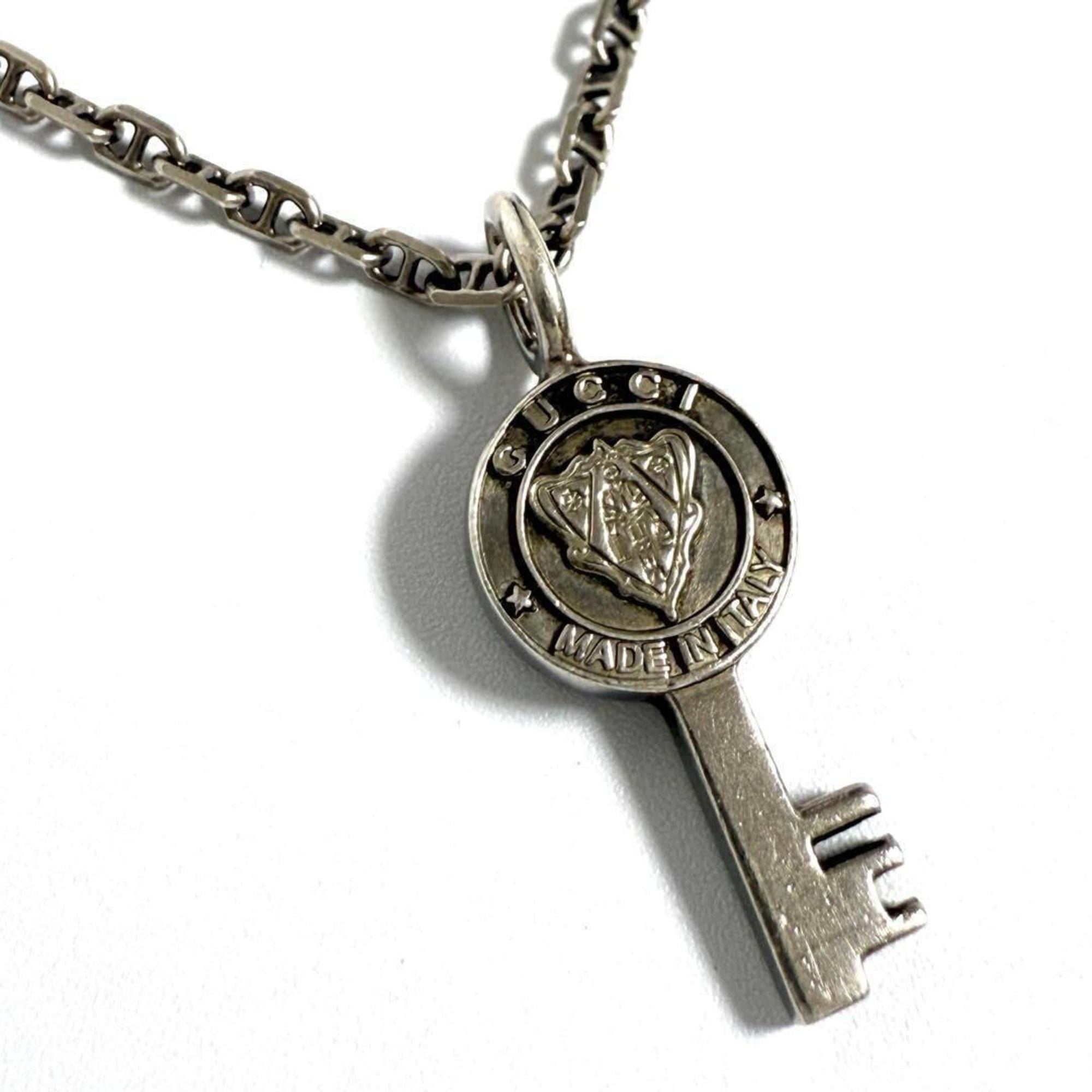 Pre-Owned Gucci Men's Women's Crest Key Pendant Necklace 925 (Good)