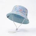 thumbnail image 2 of TOWED22 Baby Sun Hat Toddler Boys Girls Boys Bucket Hat for Kids UPF 50+ Sun Protective Child Summer Beach Hats(Light Blue,3-8 Y), 2 of 6