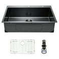 thumbnail image 1 of VEVOR 33" Kitchen Sink Top Mount Single Bowl Drop-In Basin Stainless Steel Black, 1 of 9