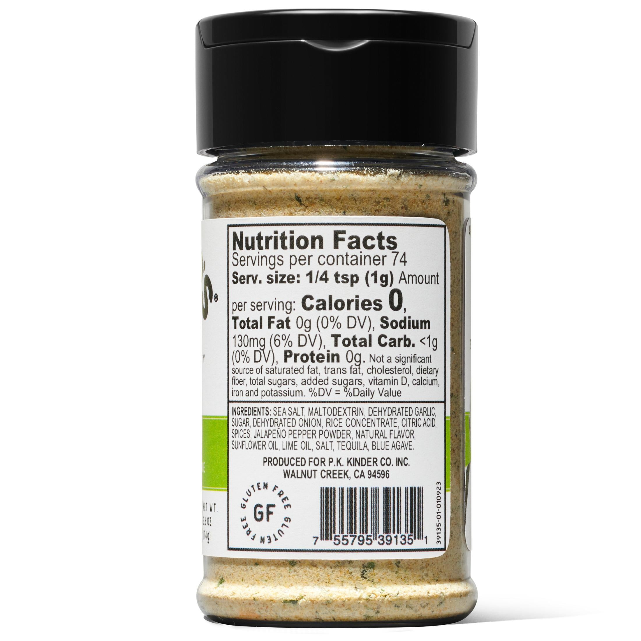 (6 pack) Kinder's Margarita Rub and Seasoning with Tequila, Agave and Lime, 2.6 oz