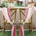 thumbnail image 6 of 2 Pack Aisle Wedding Chair Covers Tulle Chair Back Covers Yarn Chair Sashes for Wedding Long Tulle High Chair Skirt Slipcovers for Wedding Aisle Chair Back Wedding Chair Decorations,Dusty Rose&Mauve, 6 of 6