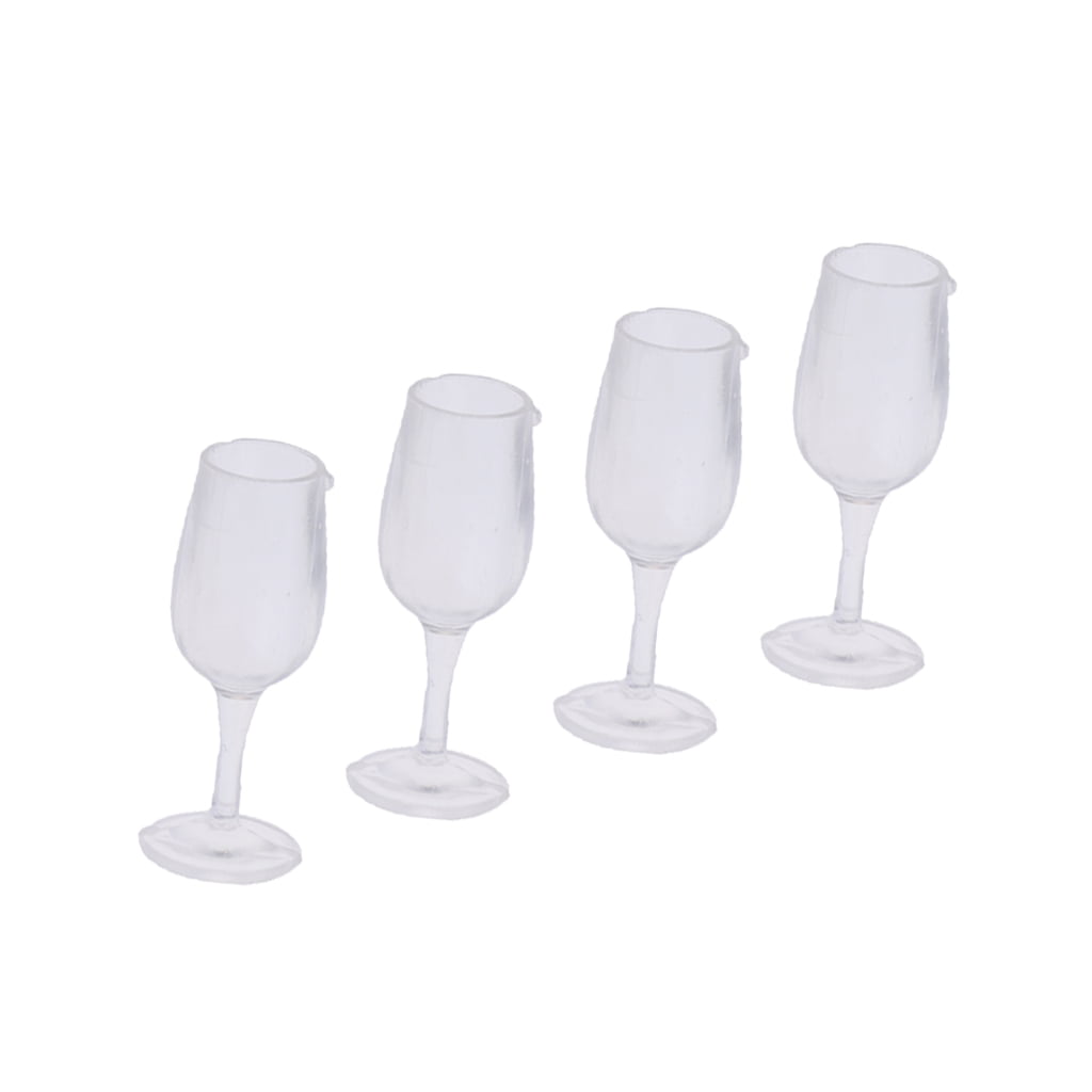 4Pcs 1:12 dollhouse miniature toy accessories juice cup champagne cup  I 