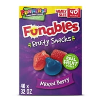 Funables Fruity Snacks, Mixed Berry Flavored Snacks, 32 oz 40 ct