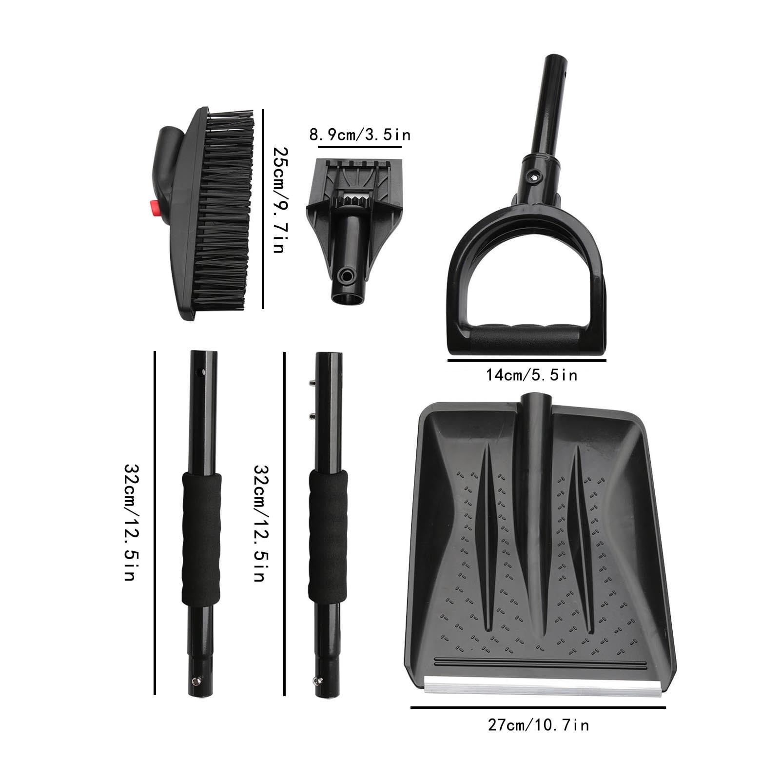 Kit Pelle à Neige Portable 3 En 1 Pliable - Grattoir à Glace & Brosse à Neige Pour Voiture, Camion, Camping Et Plein Air