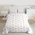 thumbnail image 2 of Homewish Lovely Floral Bedding Comforter Set,Kawaii Flower Daisy Twin Comforter Sets,Pink White Bedding Set For Kids,Ultra Soft Home Decor Reversible,2-Piece, 2 of 8