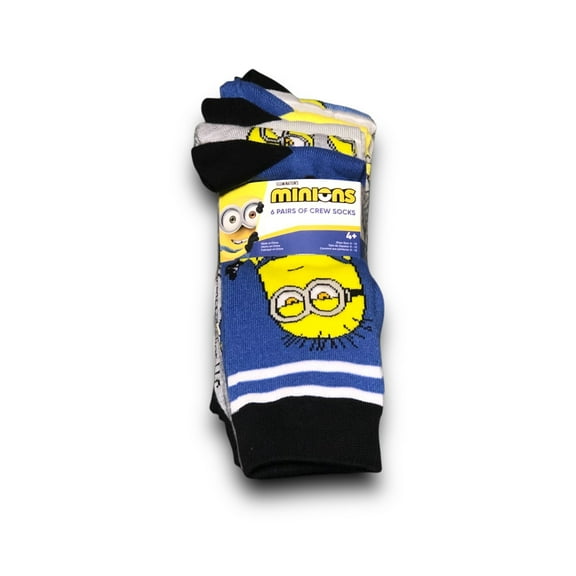 Illumination's Minions Men's Crew Socks - (6 Pairs)