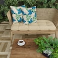 thumbnail image 3 of Jordan Manufacturing 18" x 18" Foliage Pebble Gray Leaves Square Outdoor Throw Pillow (2 Pack), 3 of 11