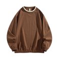 thumbnail image 4 of Men's Crew Neck Pullover Sweatshirt, Loose Fit Long Sleeve Casual Street Hip Hop Top for Spring Fall Daily Outfits, 4 of 5
