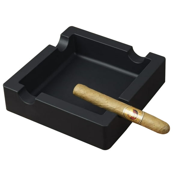 Cigar Ashtrays Unbreakable Large Ring Gauge Silicone Ashtrays for Patio/Outdoor/Indoor/Home Decor with 4 Rest Cigar Holder Ash Tray Minimalistic