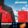 thumbnail image 5 of TACVASEN Men's Winter Waterproof Ski Jackets with Hooded Windproof Fleece Warm Snow Coat with Multi-Pockets For Hiking and Snowboarding Red L, 5 of 7