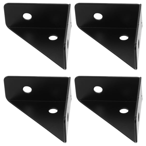 Niceauty 4Pcs Corner Brace Furniture Connectors in Black Heavy Duty Brackets for Bedroom and Hotel Use