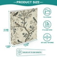 thumbnail image 3 of FORMRS 3 Ring Binder 1.5 inch with Pockets Set of 2 Clip Board 200 Sheets Capacity, Beige Birds, 3 of 8