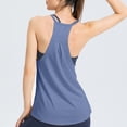 thumbnail image 4 of LYEAA Loose Tank Tops for Women Athletic Sleeveless Crew Neck Summer Casual Tee Shirts Solid Flowy Yoga Sports Vacation Beach Fashion Pullover Vest Breathable Soft Loungewear Going Out Clothes Blue S, 4 of 4