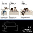 thumbnail image 4 of Mainstays Herringbone Stretch-to-Fit Loveseat Slipcover, 1-Piece, Tan, 4 of 10