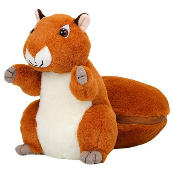 Hweilai Kawaii Squirrel Plush Toys Realistic Stuffed Doll Creative Cute Simulation Stuffed Toy For Kids Birthday Children's Day