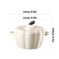 thumbnail image 7 of Ceramic Pumpkin Bowl with Lid and Handle, Ceramic Ramekins Pumpkin Bowls for Soup Baking, Casserole Dish Individual Severing Pot, Stoneware, Oven Safe, 10 FL Oz Capacity, 7 of 7