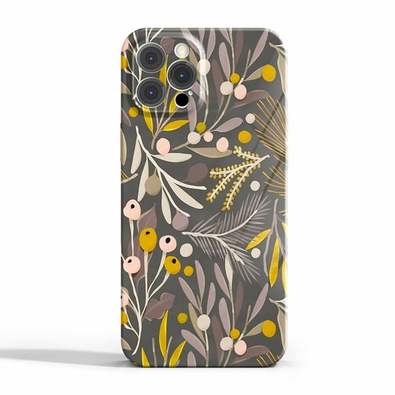 November Flower Case Compatible with iPhone 12 Pro Max,Aesthetic Art Design Full Cover Protective Case