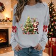 thumbnail image 6 of Christmas Sweatshirts for Womens Long Sleeve Crew Neck Christmas Print Sweatshirt Holiday Long Sleeve Pullover Tops, 6 of 6