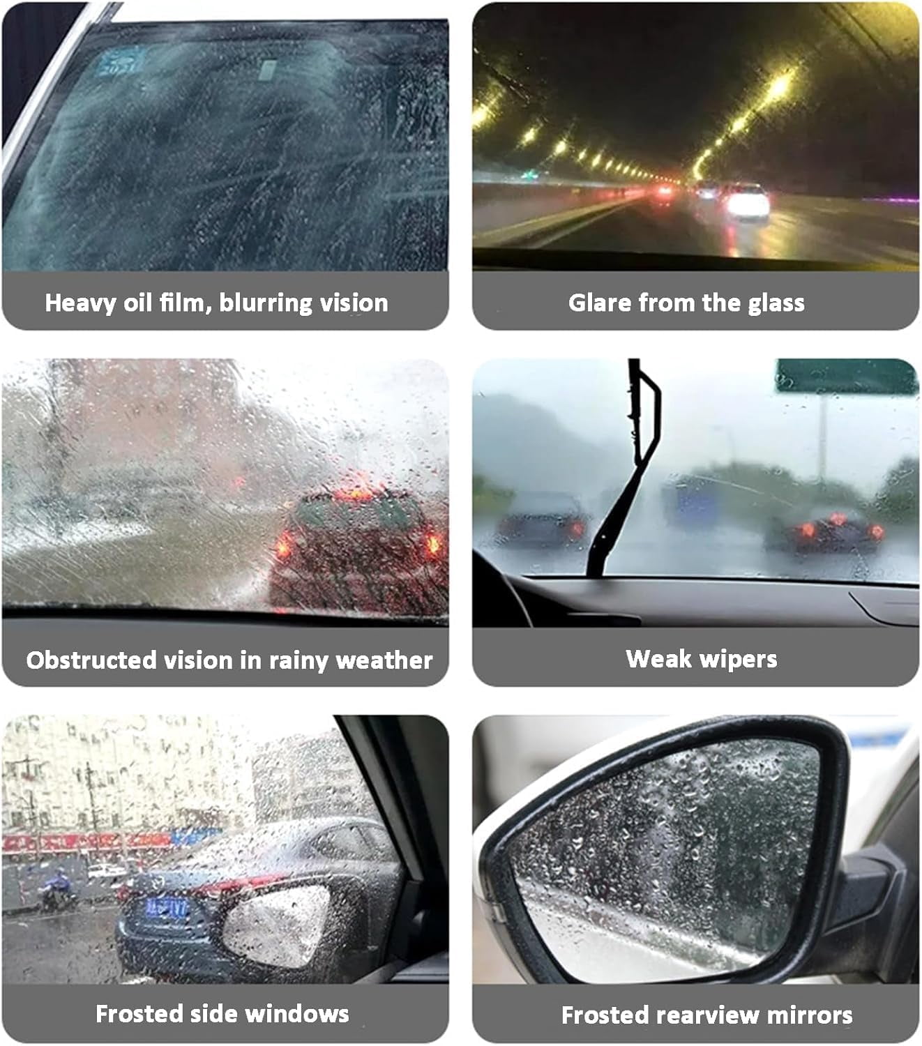 Qifor Glass Cleaner,Qifor Car Oil Film Cleaner,Q4 Glass Guard,Automotive Oil Film Cleaning Brush for Car Windows – Glass Cleaning Board(1pcs)