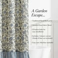 thumbnail image 7 of Lush Decor Lillian Block Print Linen Textured Shower Curtain Single 72" W x 72" L Blue & Sage - Vintage Floral Shower Curtains - Ruffled Bath Curtain, 7 of 7