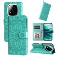 thumbnail image 5 of Funda tipo cartera GANGXUN para Xiaomi Poco X7 5G , diseño girasol, cuero PU, soporte, cierre magnético, tarjetero, 5 of 5