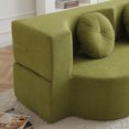 thumbnail image 5 of 2-in-1 Folding Sofa Bed with 2 Pillows, Twin Size Sleeper Sofa, Floor Futon Loveseat Boneless Couch, Compressed Sofa Couch, No Assembly Required,Green, 5 of 10