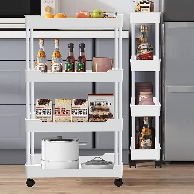 Estante de almacenamiento de cocina, carrito de piso a techo, estante de almacenamiento con grietas, sala de estar de varias capas, baño, manualidades de decoración de baño