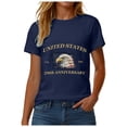 thumbnail image 7 of Duqingm Patriotic Tops For Women Patriotic Shirts for Women 5th of July T Shirts American Flag Graphic Tees Tops Raglan Short Sleeve Fourth of July Outfits Navy,2XL, 7 of 7