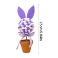 thumbnail image 2 of Lunxisen 2 Pcs Easter Bunny Plush Toy Floral Pot Decor Spring Home Gift Stuffed Animal Cute, 2 of 8