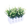 thumbnail image 2 of Valla de madera con simulación de flores, adornos para decoración del hogar y la sala de estar, planta de simulación, maceta verde falsa., 2 of 6
