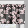 thumbnail image 5 of Ambesonne Cherry Blossom Valance & Curtain, Natural Rustic, 55"x24", Dark Brown Blush White, 5 of 6