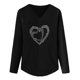 thumbnail image 4 of Camiseta de manga larga con cuello en V para mujer, blusa de lentejuelas brillantes, Tops tipo túnica Fridja  FKASFK4575, 4 of 5