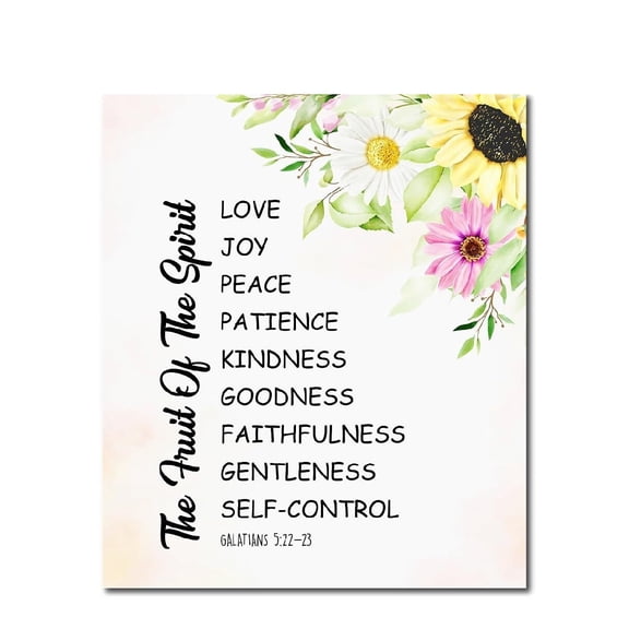 The Fruit of The Spirit Bible Wooden Hanging Decor,Christian Inspirational Wall Art,Religious Wall Decor Gifts For Christian,Christian Wall Art for Living Room Study Room Badroom Library Office