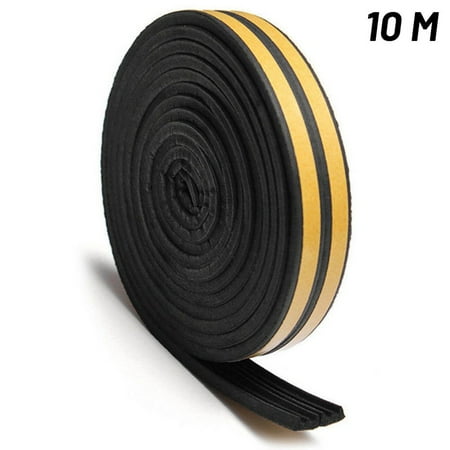 

10m Foam Draught E Shapes Excluder Weather Seal Strip Door Casement