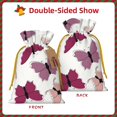 thumbnail image 3 of ZICANCN Christmas Gift Bags, Pink Butterflies Seamless Texture Reusable Fabric Drawstring Storage Bags with Drawstring, Small Size, 3 of 7