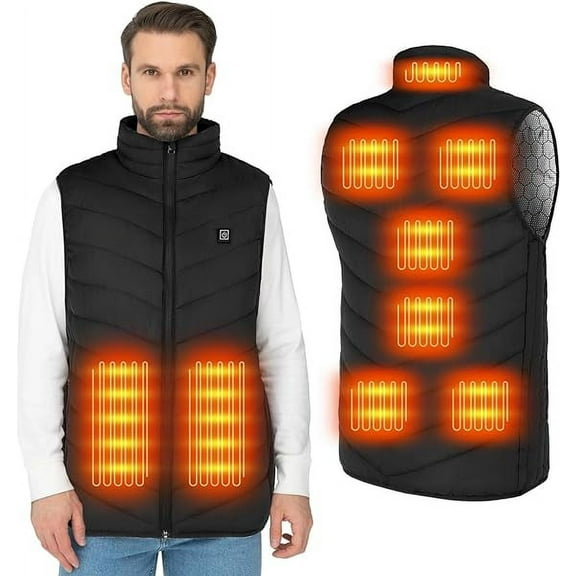 Heated Vest for Men Women 9 Heating Zones Lightweight Heated Jacket with 3 Heat Levels USB Charging No Battery
