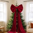 thumbnail image 4 of Large Velvet Christmas Bows (70.87 in) — Giant Bows for Christmas Tree Topper,Wreaths,Mantle,Front Door,Porch & Wedding Decoration,Wine Red, 4 of 6