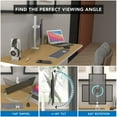 thumbnail image 3 of Single Monitor Desk Mount – Adjustable Arm, Full Motion, 32” Screen Support, Ergonomic Height, VESA Compatible, Clamp & Grommet Base, Cable Management, White, 3 of 10