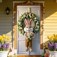 thumbnail image 4 of Sokhug Rideau de Porte de Pâques 35,43x70,87 Pouces Imprimé Lapin Œuf Décor pour Porte d'Entrée Mur Multicolore, 4 of 6