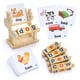 Pearoft Wooden Reading Blocks Preschool Educational Toys for 3 4 5 6