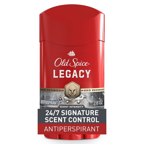 Old Spice Red Collection Invisible Solid Antiperspirant and Deodorant for Men, Legacy Scent, 48-Hour Odor Protection, Clear Application, Long-Lasting Freshness