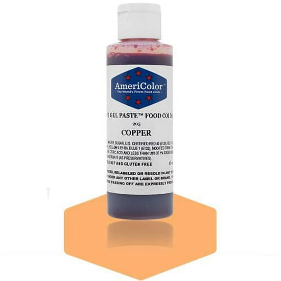 AmeriColor, Soft Gel Paste Food Color, Copper 4.5 oz