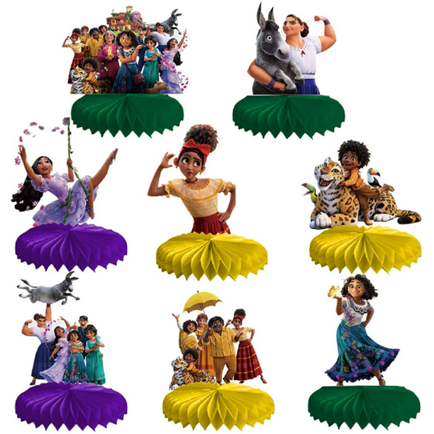 8pc encanto centerpieces, luisa, maribel, casita party decoration