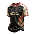 thumbnail image 2 of 2026 Soccer Jerseys Shirts for Men Country Team Short Sleeve Crew Neck Fan International Football Shirt Retro Streetwear Top, Black M, 2 of 4